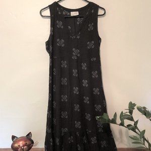 Black Patterned Maxi Dress